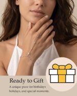 XSBODY silver star dainty hand chain bracelet with crystal accents for women, featuring a rope chain and lobster claw clasp.